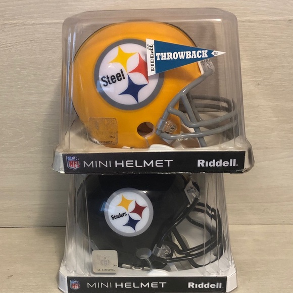 Pittsburgh Steelers NFL Mini Helmet Set - Yellow and Black Riddell - Picture 1 of 8